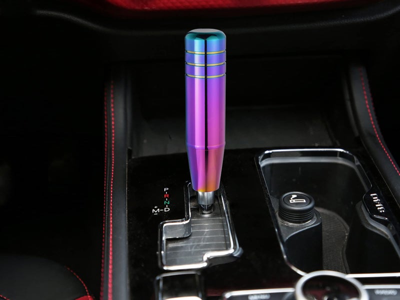 Abfer 5" Heavy Weighted Shifter Knob, Aluminum Alloy Car Gear Lever Metal Stick Shift Handle Fit Most Automatic Manual Vehicle (Multicolor) - Image 3